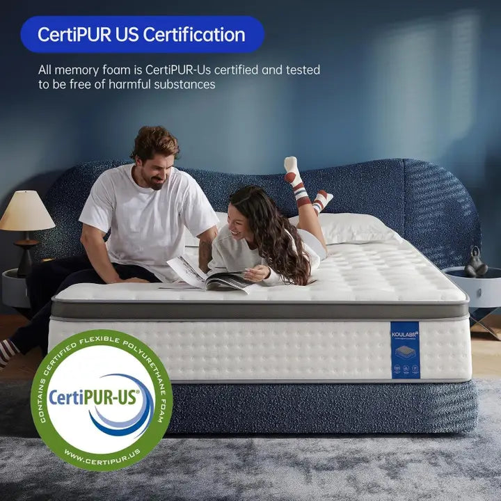 14 Inch King Size Hybrid Mattress with Gel Foam
