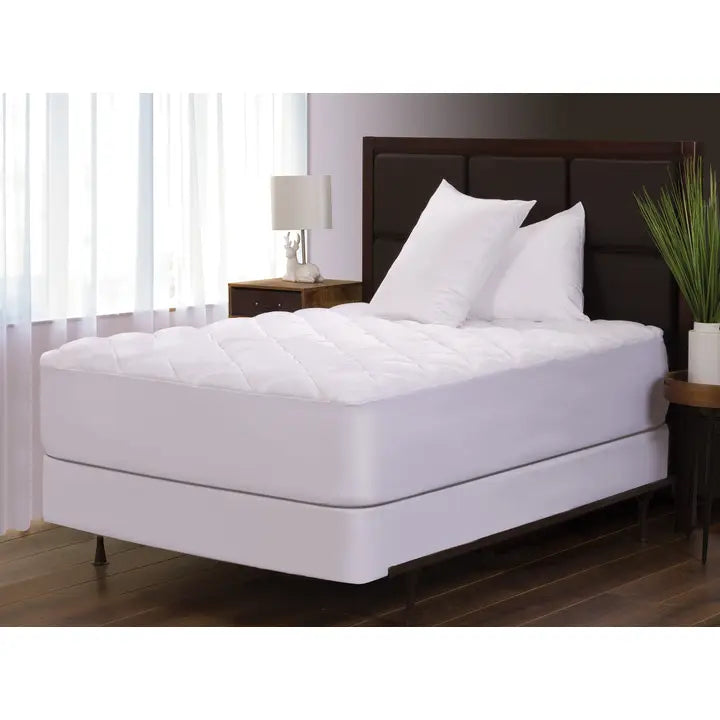 Circles Home Double Puff Fleece Top Quilted Mattress Pad Fit