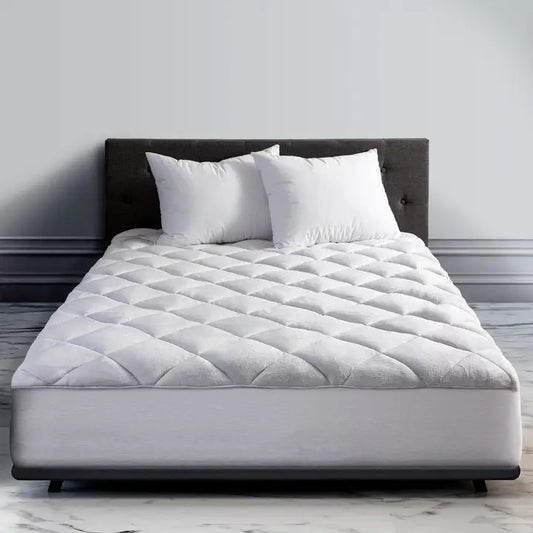 Circles Home Double Puff Fleece Top Quilted Mattress Pad Fit